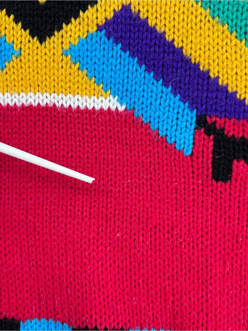 VTG Tomboy Retro 80’s Indie Pop Colorblock Pullover Sweater Men’s L